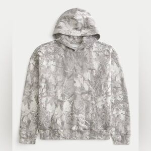 Hollister boxy cream camo hoodie men’s XL